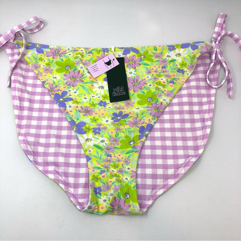 Wild Fable Bikini Bottom Women’s Size 2X (20-22) Reversible Low-Rise High Leg - Picture 4 of 11